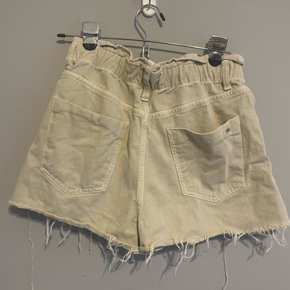 Zara paper bag khaki shorts size 4 - Picture 7 of 9